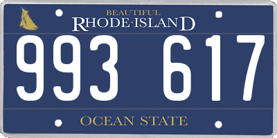 RI license plate 993617