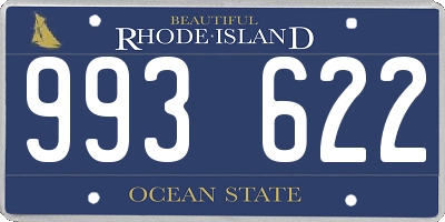 RI license plate 993622