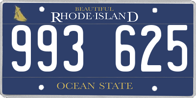 RI license plate 993625