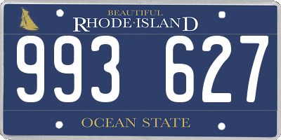RI license plate 993627