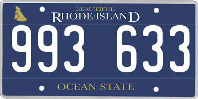RI license plate 993633