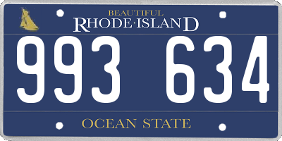 RI license plate 993634