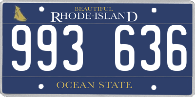 RI license plate 993636