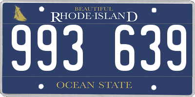 RI license plate 993639