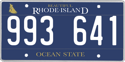 RI license plate 993641
