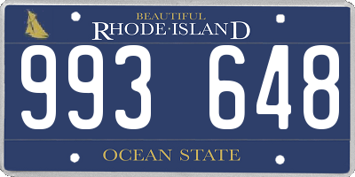 RI license plate 993648