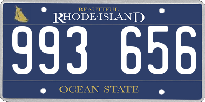 RI license plate 993656