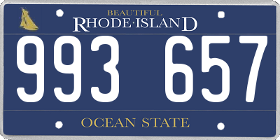 RI license plate 993657