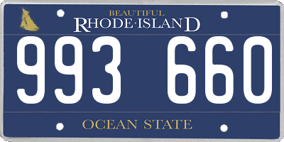 RI license plate 993660