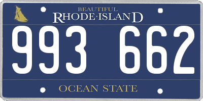 RI license plate 993662