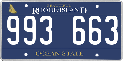 RI license plate 993663