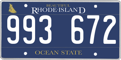 RI license plate 993672