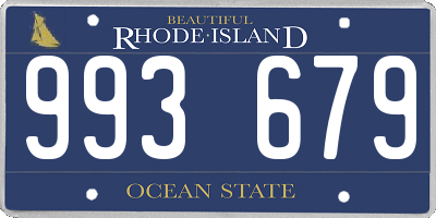RI license plate 993679