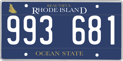 RI license plate 993681
