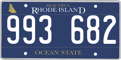 RI license plate 993682