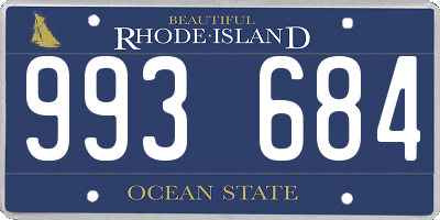 RI license plate 993684