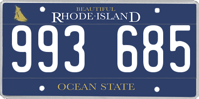 RI license plate 993685