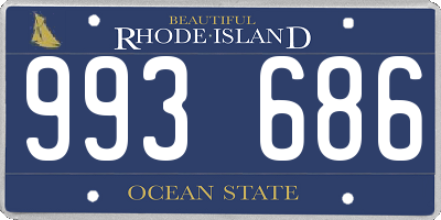 RI license plate 993686