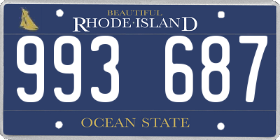 RI license plate 993687
