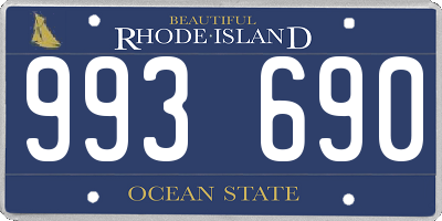 RI license plate 993690