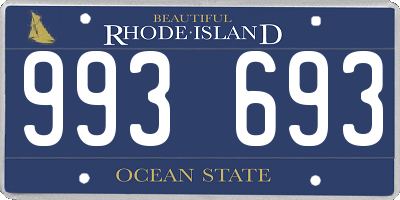 RI license plate 993693