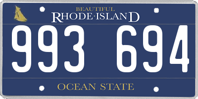 RI license plate 993694