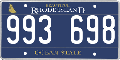 RI license plate 993698