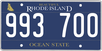 RI license plate 993700