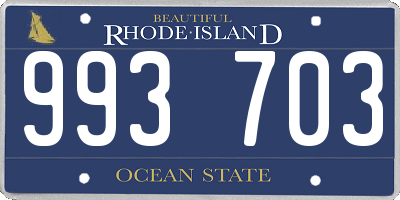 RI license plate 993703