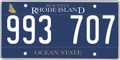 RI license plate 993707
