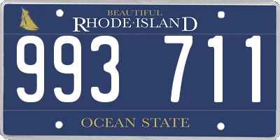 RI license plate 993711