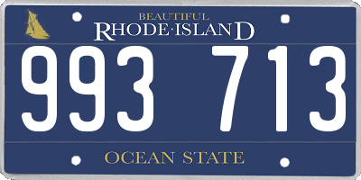 RI license plate 993713