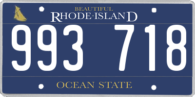 RI license plate 993718