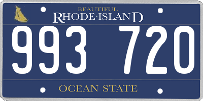 RI license plate 993720