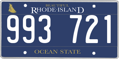 RI license plate 993721