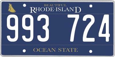 RI license plate 993724