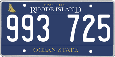 RI license plate 993725
