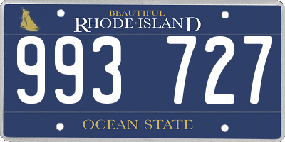 RI license plate 993727