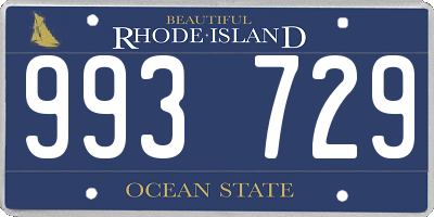 RI license plate 993729
