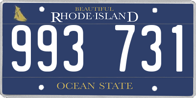 RI license plate 993731