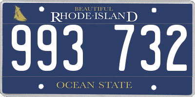 RI license plate 993732