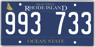 RI license plate 993733