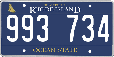 RI license plate 993734