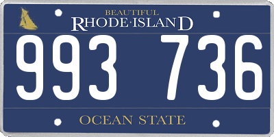 RI license plate 993736