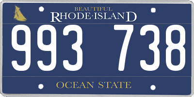 RI license plate 993738