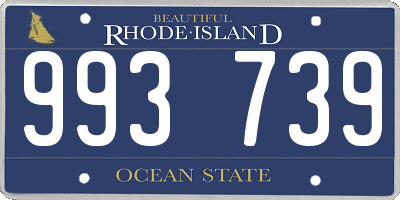 RI license plate 993739