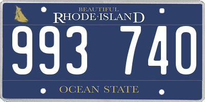 RI license plate 993740