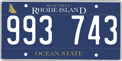 RI license plate 993743