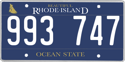 RI license plate 993747