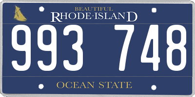 RI license plate 993748
